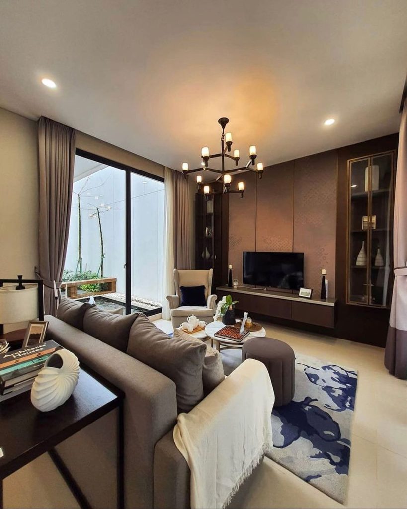 Ruang tamu cluster pinewood summarecon bogor